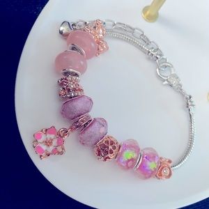 Pink sugar Custom charm bracelet